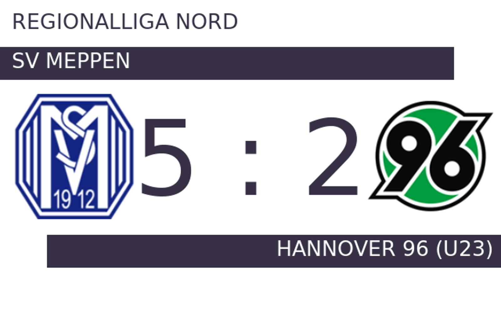 SV Meppen - Hannover 96 (U23) - Hannover 96 II holt den ersten Auswärtssieg 